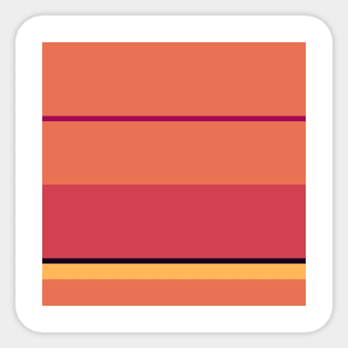 An engaging recipe of Licorice, Jazzberry Jam, Faded Red, Light Red Ochre and Butterscotch stripes. Sticker